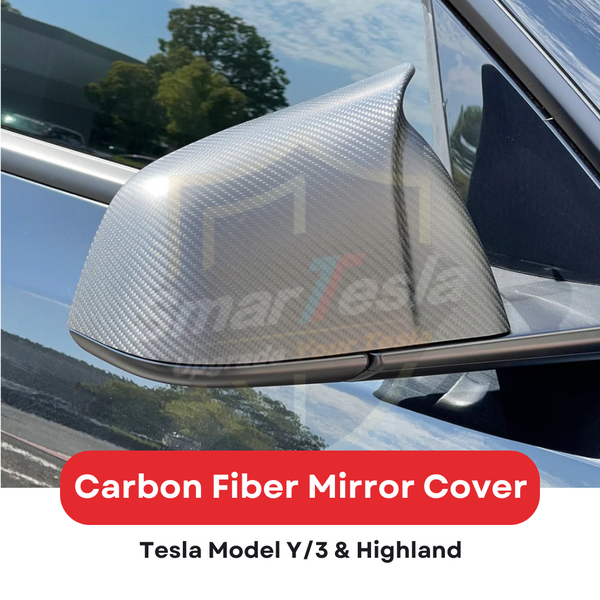 SMARTESLA REAL Tesla Model Y Carbon Fiber Mirror Cover