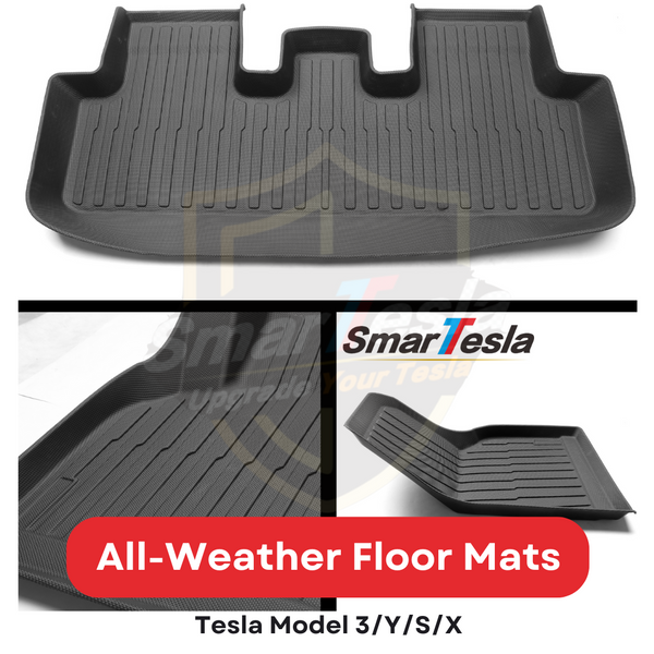 SMARTESLA TESLA Model Y 2020-2023 All Weather Floor Mats for 5 Seater