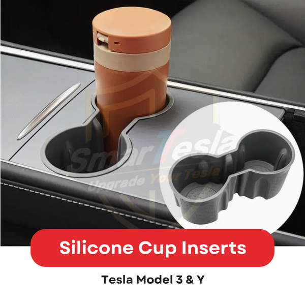 SMARTESLA Tesla Model 3 Silicone Cup Holder Inserts