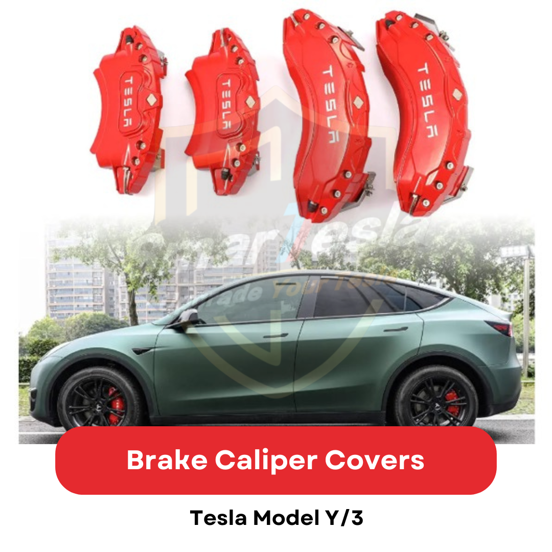 Tesla Model Y Model 3 Brake Caliper Cover With Tesla Letter Aviation Aluminum Alloy 4pcs