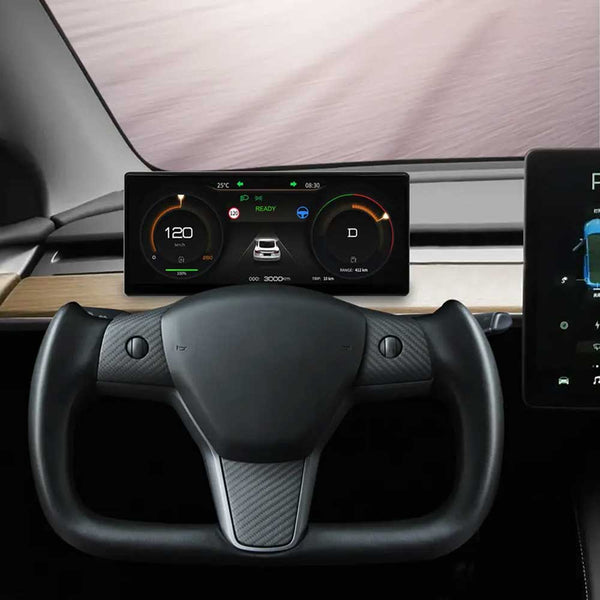 SmarTesla Model 3 & Model Y 6. 86" Screen Instrument Cluster Mini Display Version 2 With Carplay And ￼Touch Screen