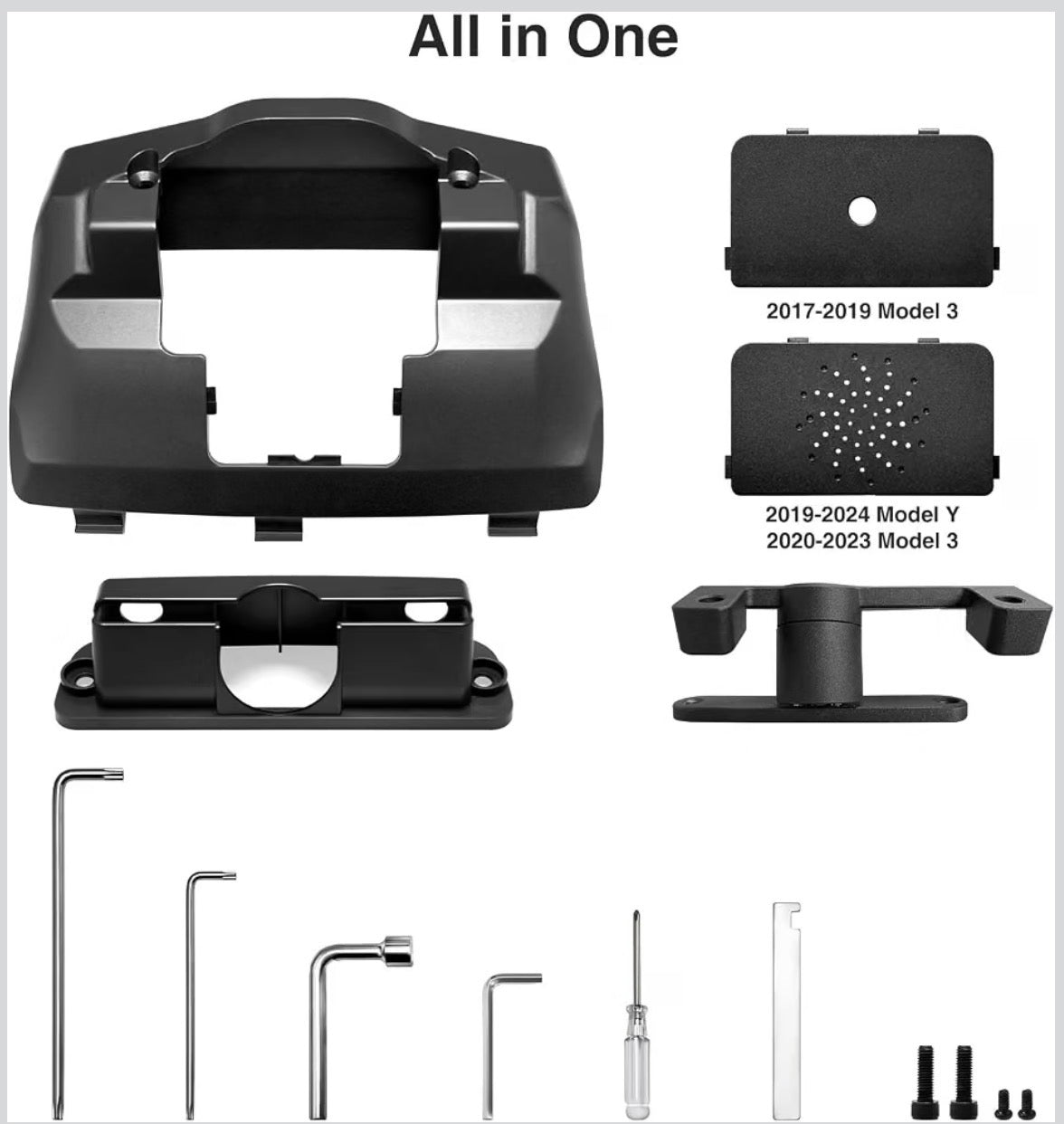 Smartesla Tesla Model 3 Model Y 2018-2024 Screen Swivel Mount Center Console Navigation Original Silver Screen Rotating Screen Rotation Holder Upgrade Omni-Directions Version 2