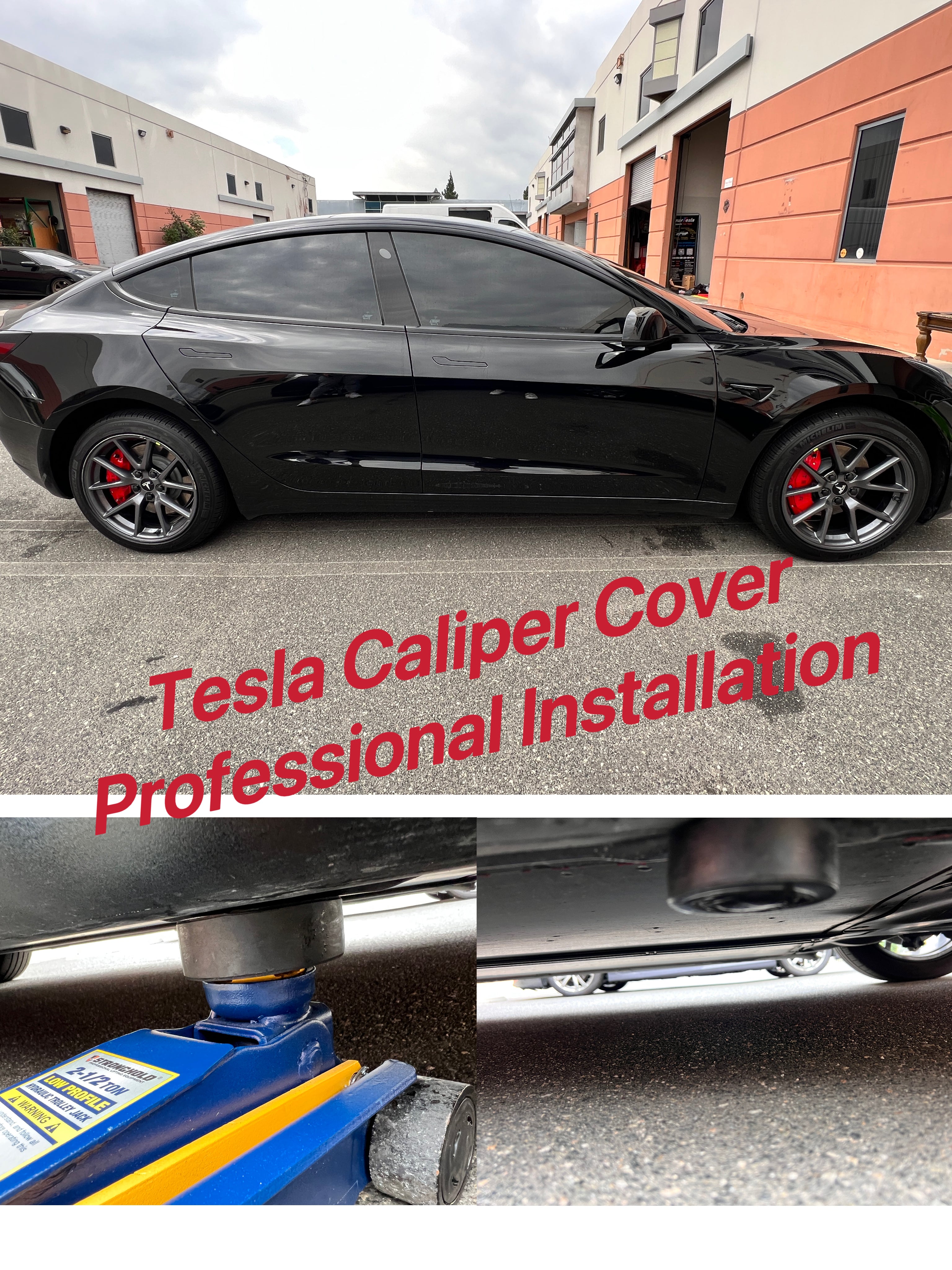 Tesla Model Y Model 3 Brake Caliper Cover With Tesla Letter Aviation Aluminum Alloy 4pcs