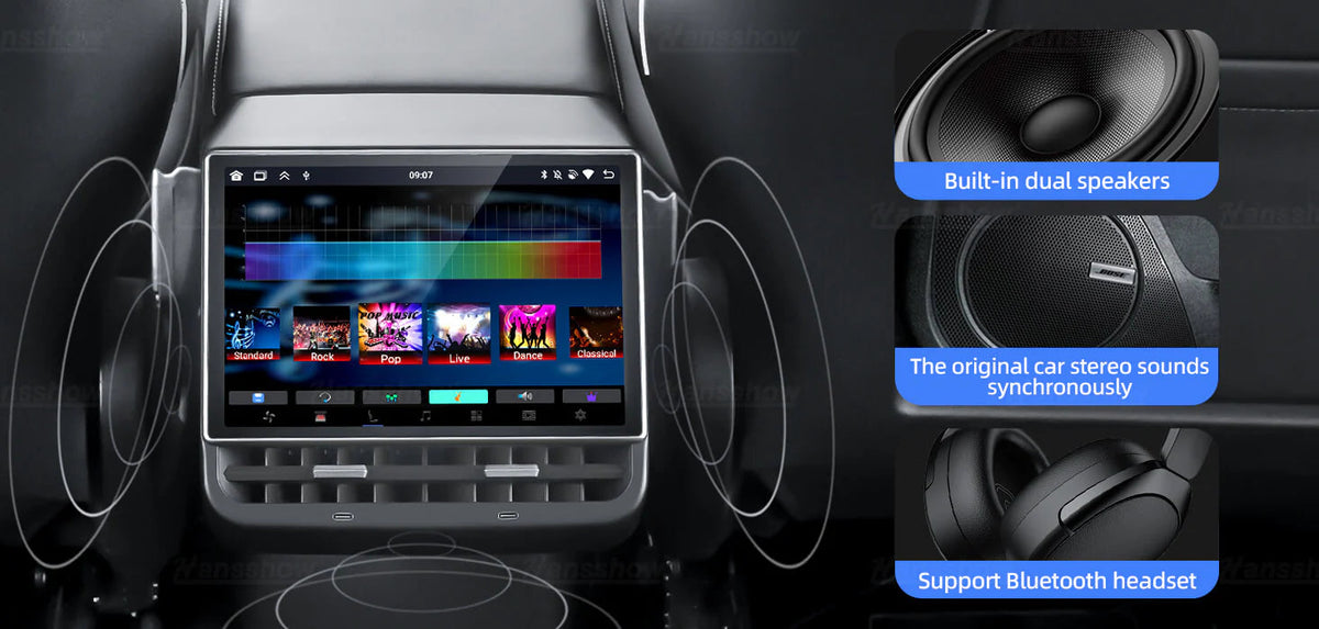 Model Y Back Screen SMARTESLA Tesla Model Y/3 Rear Display New 8.66'' Rear Entertainment S ...