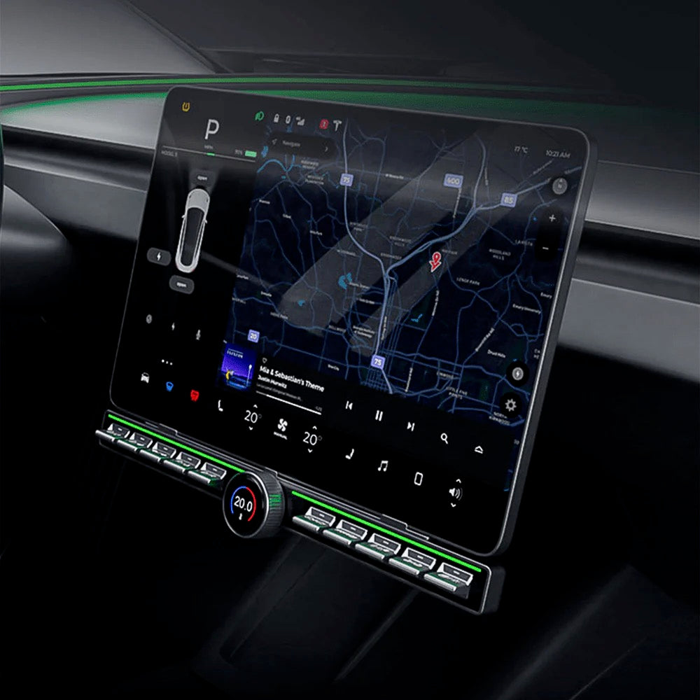 SmarTesla Tesla Model Y/3 Under-Screen Physical Buttons with LCD Knob & RGB Lighting
