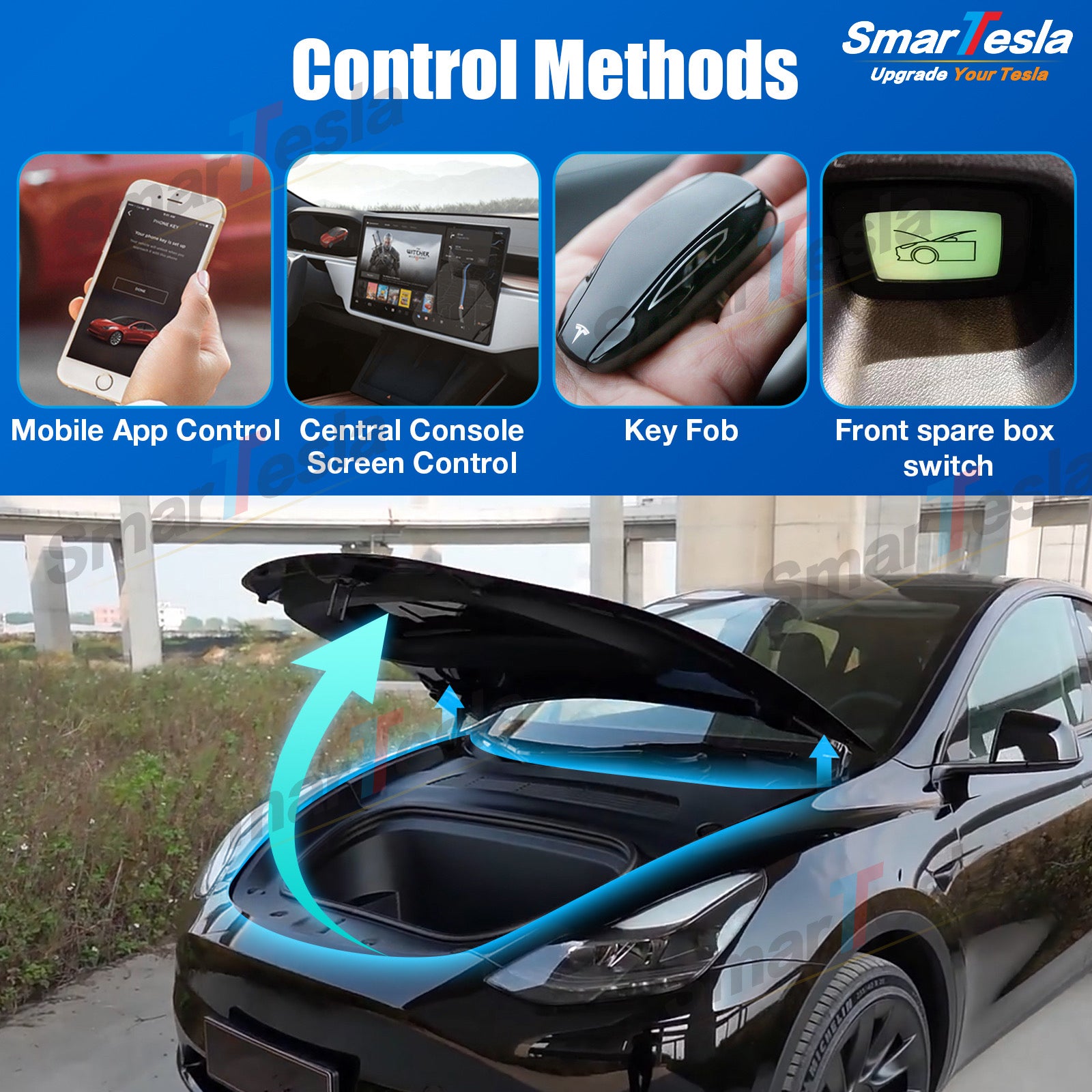 Electric Front Tailgate Car Modified Automatic Lifting Power Operated Trunk  Electric suction door For Tesla Model Y /3/X/S