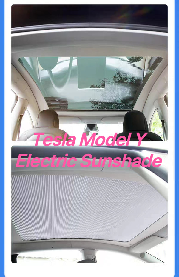 Tesla Model Y Roof Sunshade Louver Type Electric Sunshade With Remote