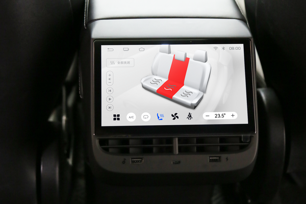 Tesla All Model 3 Model Y 7,2-Zoll-HD-Entertainment-Display hinten und Temperaturkontrollbildschirm V2.0 mit verstellbarem Beifahrersitz