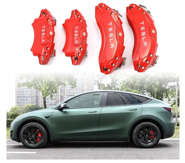 Tesla Model Y Model 3 Brake Caliper Cover With Tesla Letter Aviation Aluminum Alloy 4pcs