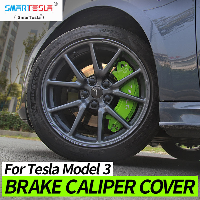 Tesla Model Y Model 3 Brake Caliper Cover With Tesla Letter Aviation Aluminum Alloy 4pcs