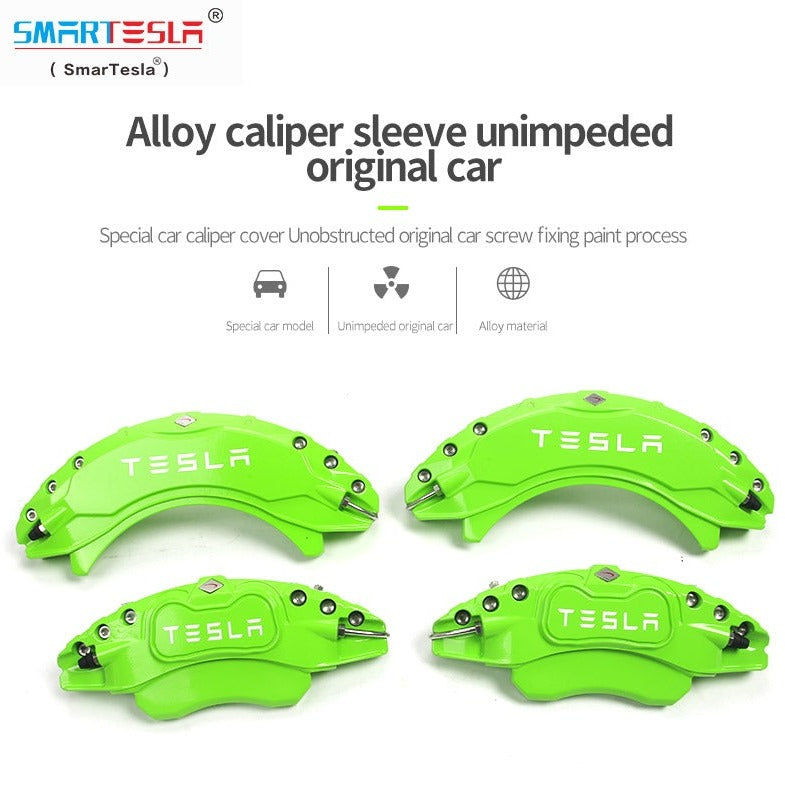 Tesla Model Y Model 3 Brake Caliper Cover With Tesla Letter Aviation Aluminum Alloy 4pcs