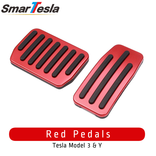 SMARTESLA Tesla Model 3 Model Y Aluminum Anti-Slip Accelerator and Brake Pedal Covers