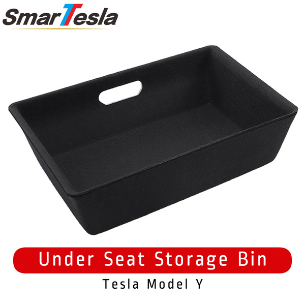 SMARTESLA Under Driver Passenger Seat Storage Bins (1 Bin) for Model Y 2020-2023