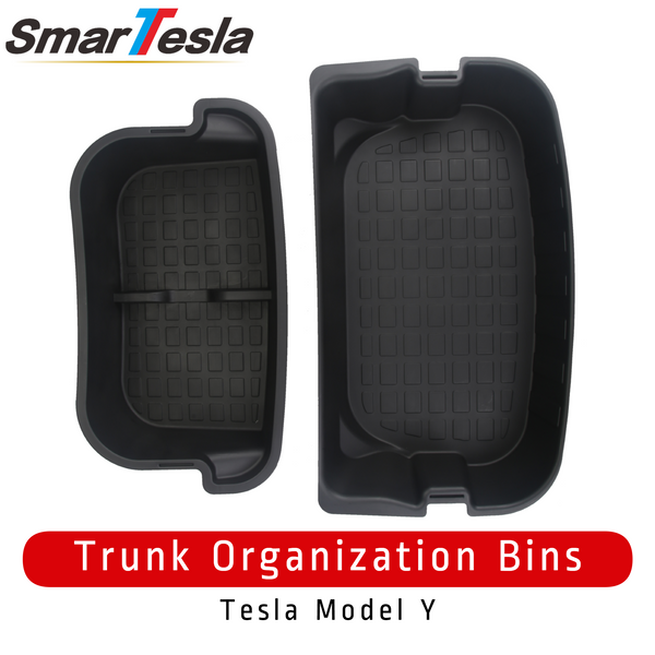 SMARTESLA Tesla Model Y Trunk Organization Double Decker Tray Storage Bins