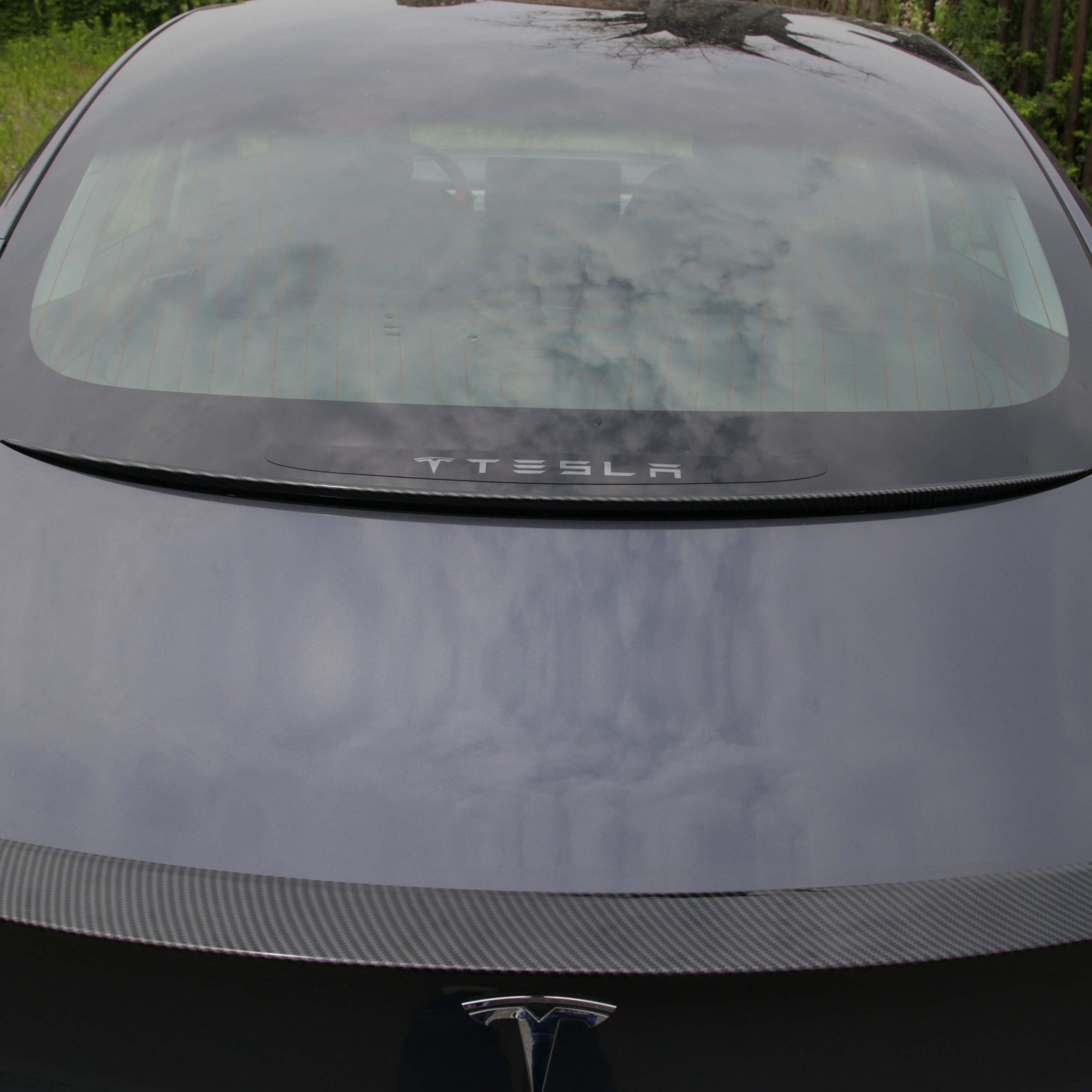 Tesla Model 3 Rear Windshield Rain Deflector Prevents Water Spoiler ...