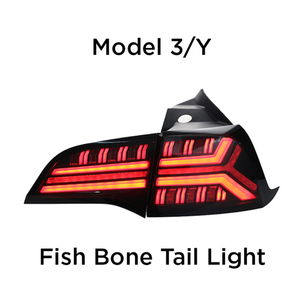 Tesla Model Y  Model 3 Rear LED Tail Lights  X Style & Fire Style &Fishbone & EagleEyes 4 Pcs