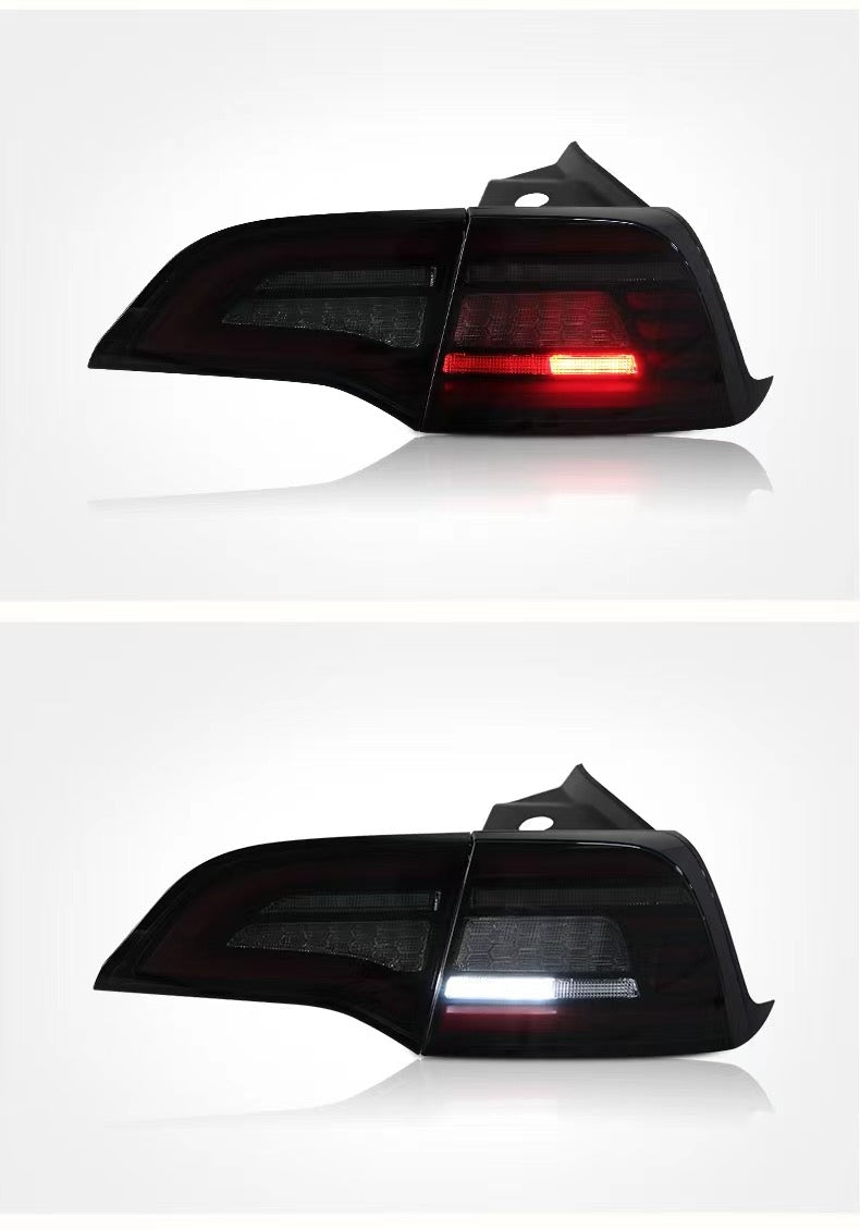 Tesla Model Y Model 3 Rear LED Tail Lights X Style & Fire Style