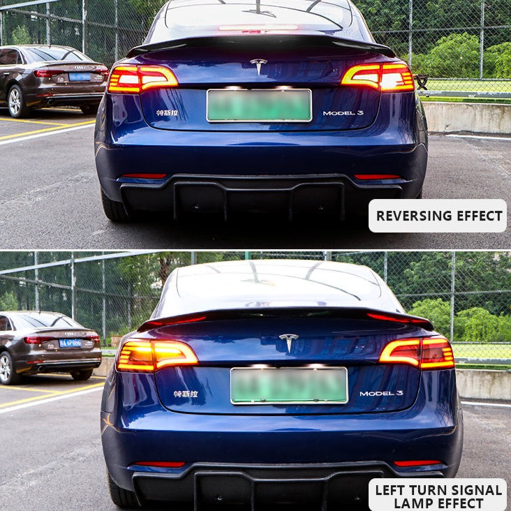 Tesla Model Y Model 3 Rear LED Tail Lights X Style & Fire Style